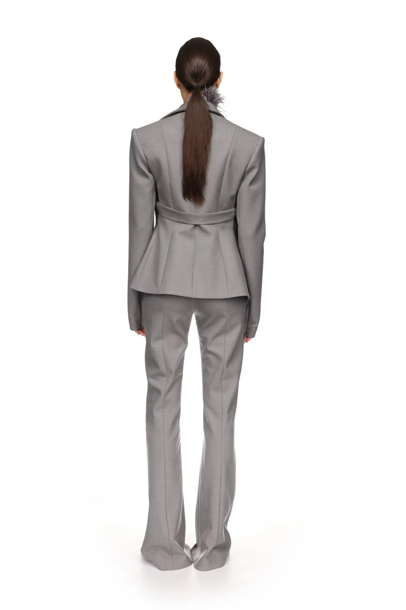 TAILORED WOOL TROUSERS IN BLACK