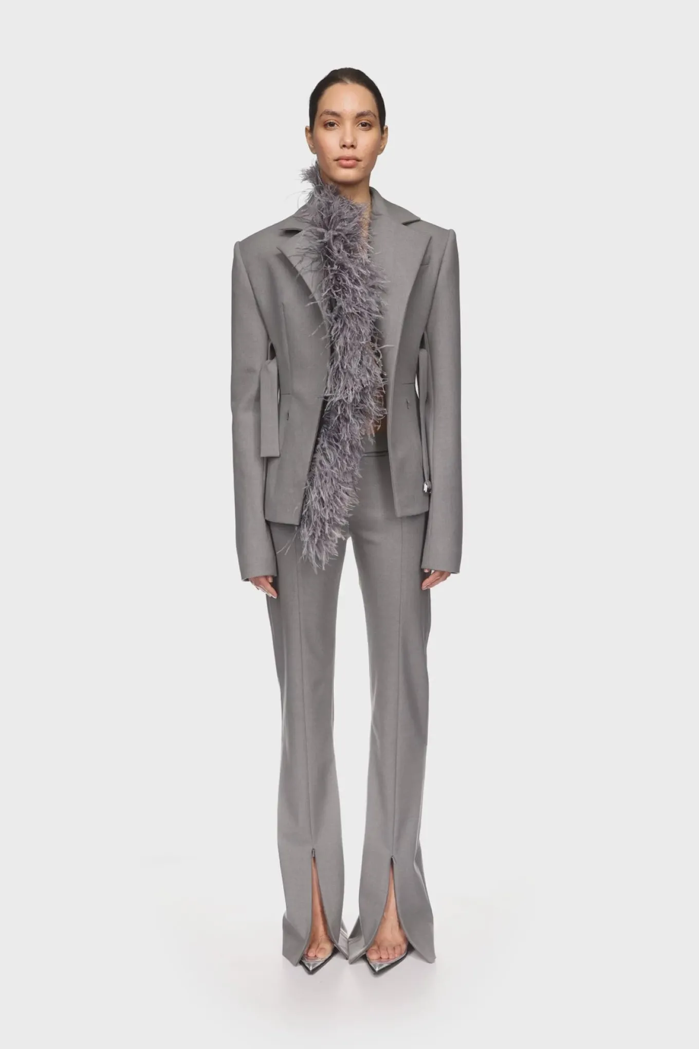 TAILORED WOOL TROUSERS IN BLACK