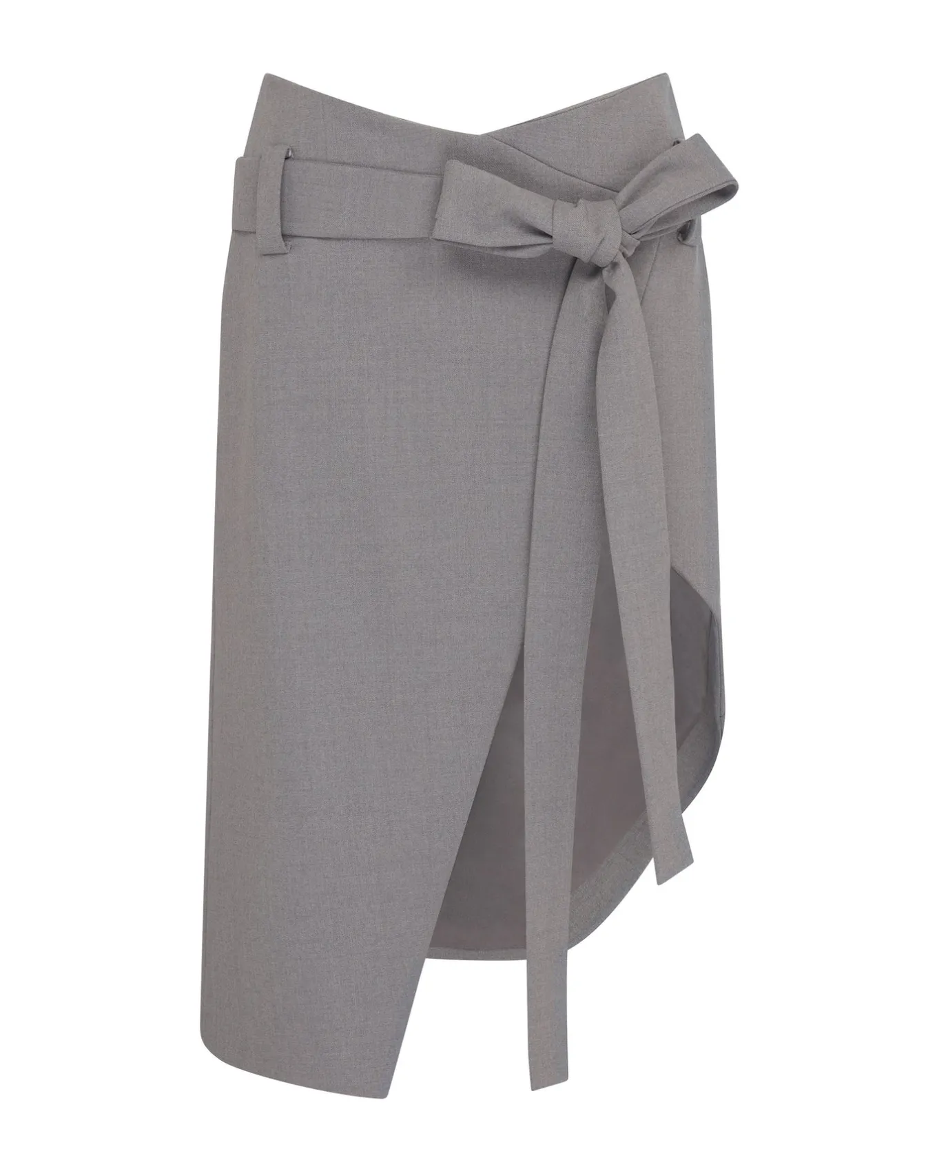 WRAPPED EFFECT OPEN LEG SKIRT