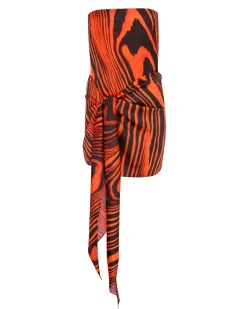 ZEBRA PRINT BUSTIER MINI DRESS