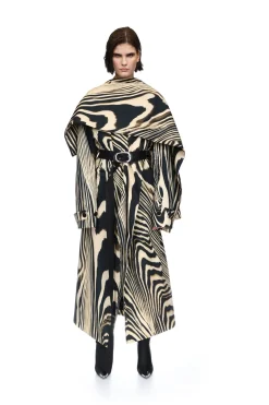 ZEBRA PRINT TRENCH COAT